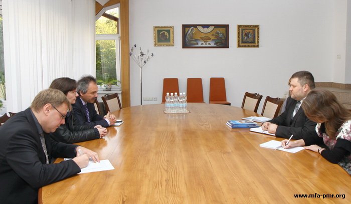 Deputy Foreign Minister of the PMR Holds the Meeting with Executive Director of South-East Europe Association Hansjörg Brey